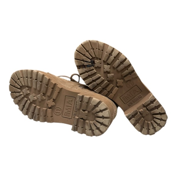 Mini Mia Mila Brown Combat Boots Laces Toddler Girls Size 11M - Picture 6 of 8